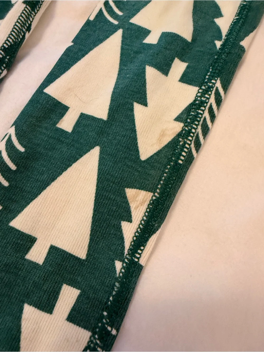 Hanna Andersson Dark Green and White Tree Print Pajama Set